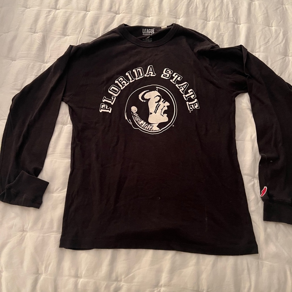 Retro logo League Black Florida State Long Sleeve Tee